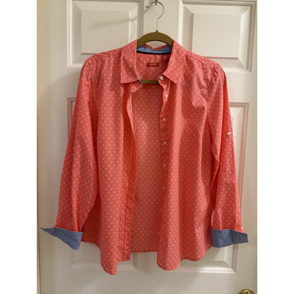 Izod Button Up Women's Shirt/ 100% Cotton/ Versatile/ Lightweight/ Unique